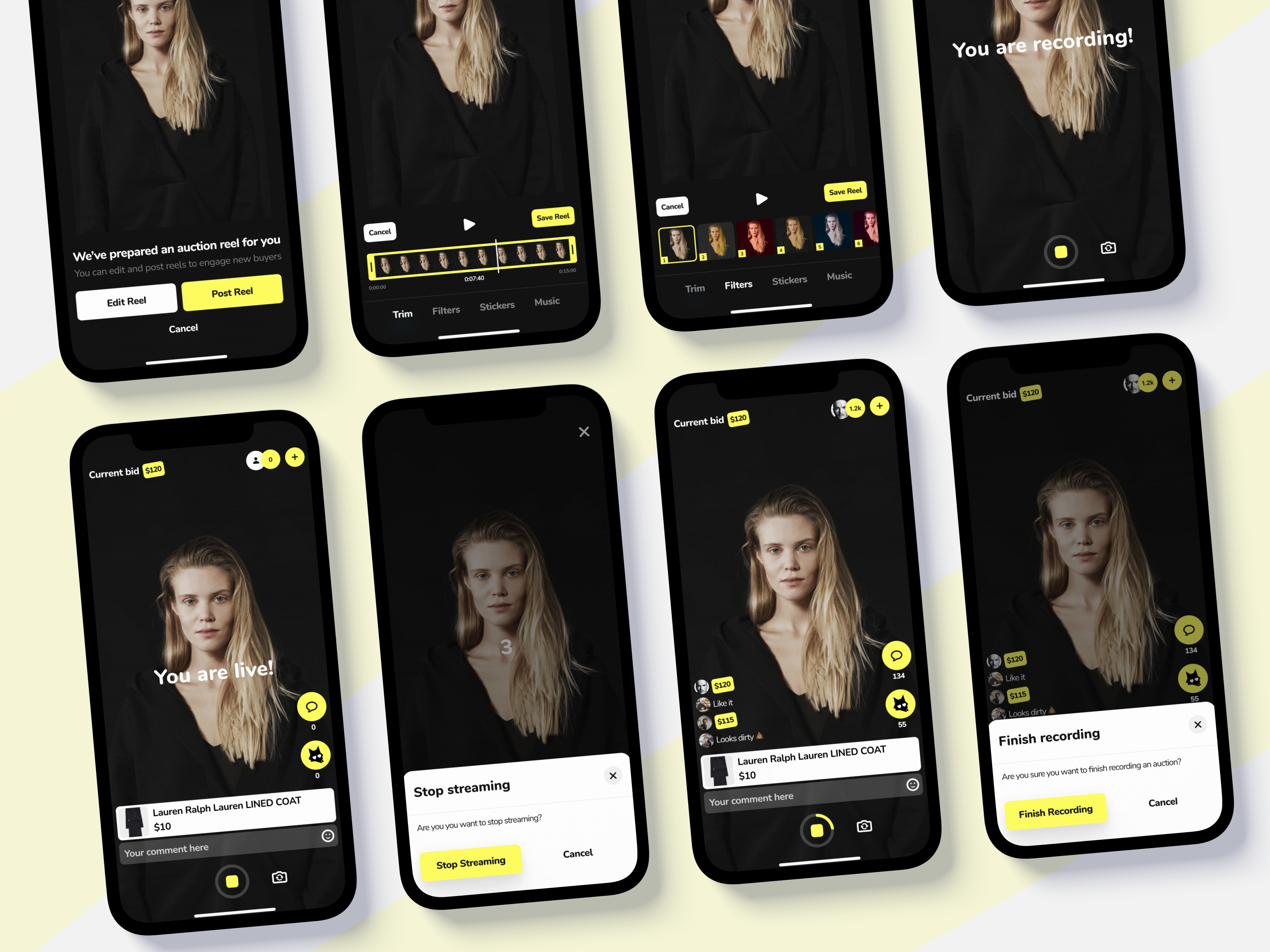 Roobah seller experience — streaming interface