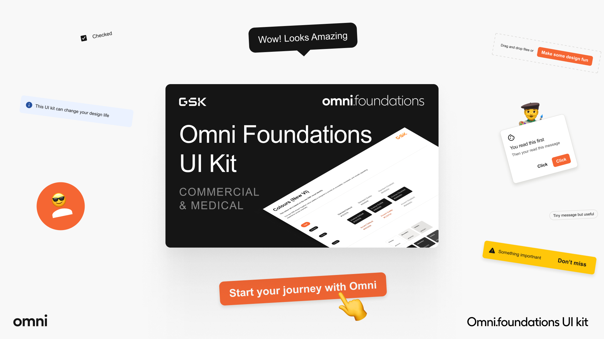 Omni Foundations UI Kit — the shared component library